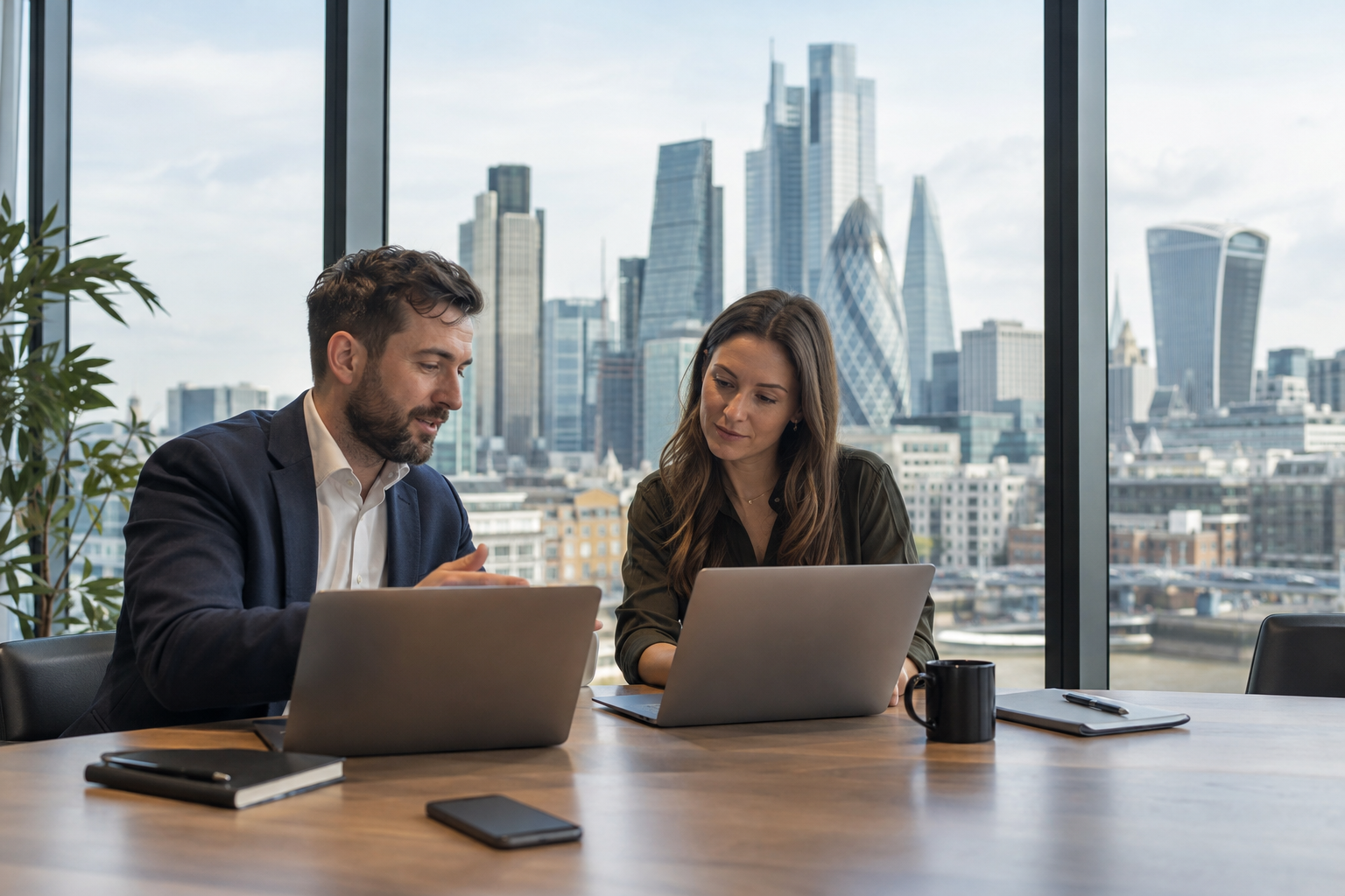 Auto-Blog featured image London business team planning WordPress SEO structure